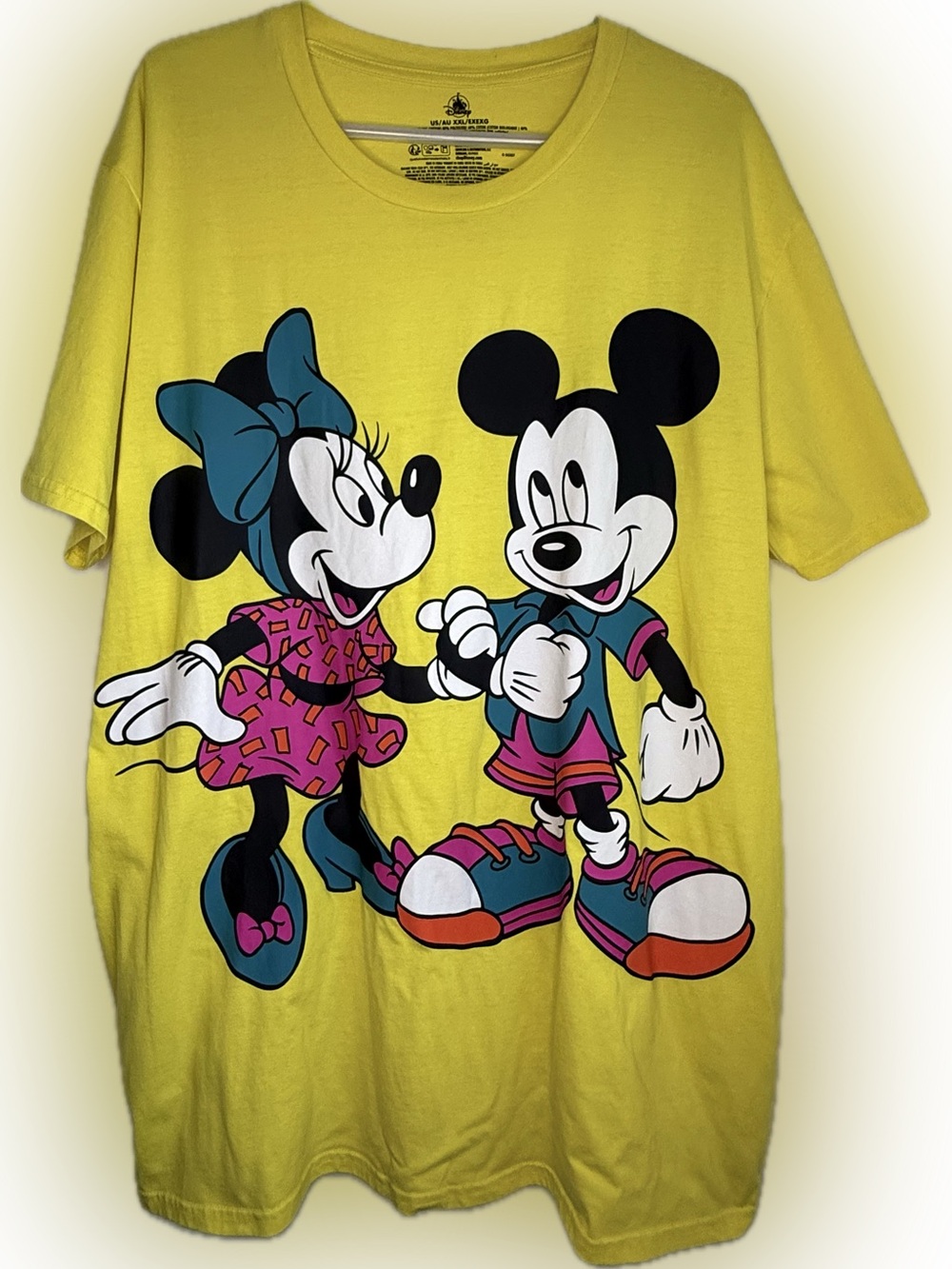 Disney Parks Mickey Mouse & Minnie Mouse Retro Style Adult T-Shirt Size XXL